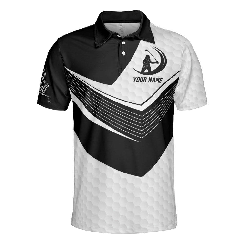 Personalized Men's Golf Shirts, Swing Golfer Polo - Golf Club 3D T-Shirt Short Sleeve