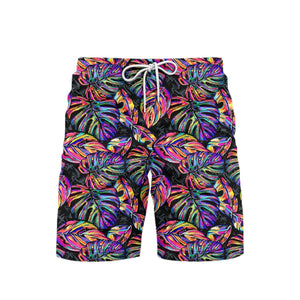 Awesome Multicolor Tropical Seamless Beach Shorts For Men