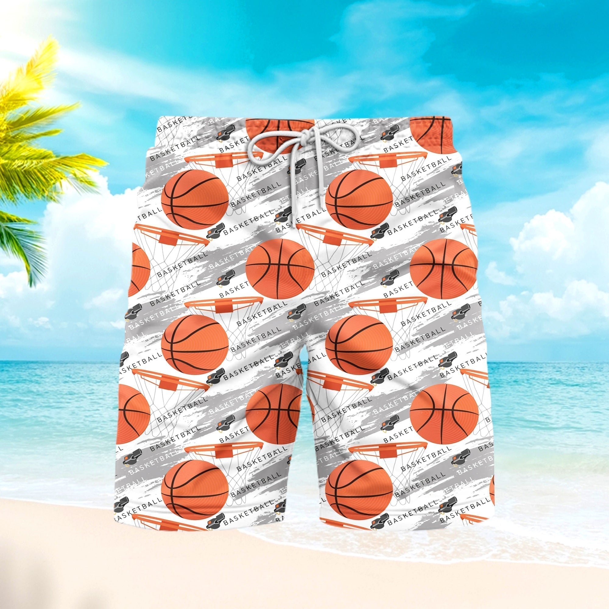 Basketball Lover Beach Shorts For Men