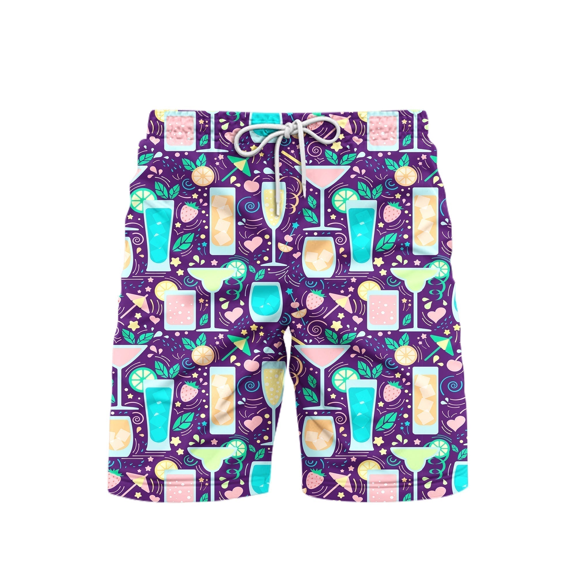 Cocktail Summer Beach Party Beach Shorts For Men