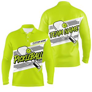 Personalized Men'S Pickleball Polo Shirts, Pickleball Tournament Shirts For Team | Green IPHW6705
