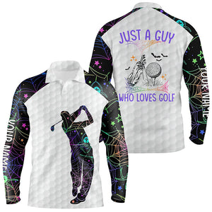 Men's Multicolor Spider Web Golf Polo L0110