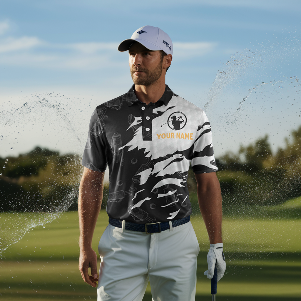 Men's Golf & Beer Polo Shirt L0195