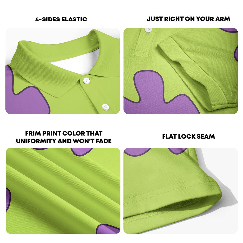 Summer Casual Patrick Star Cartoon - Golf Polo Shirt