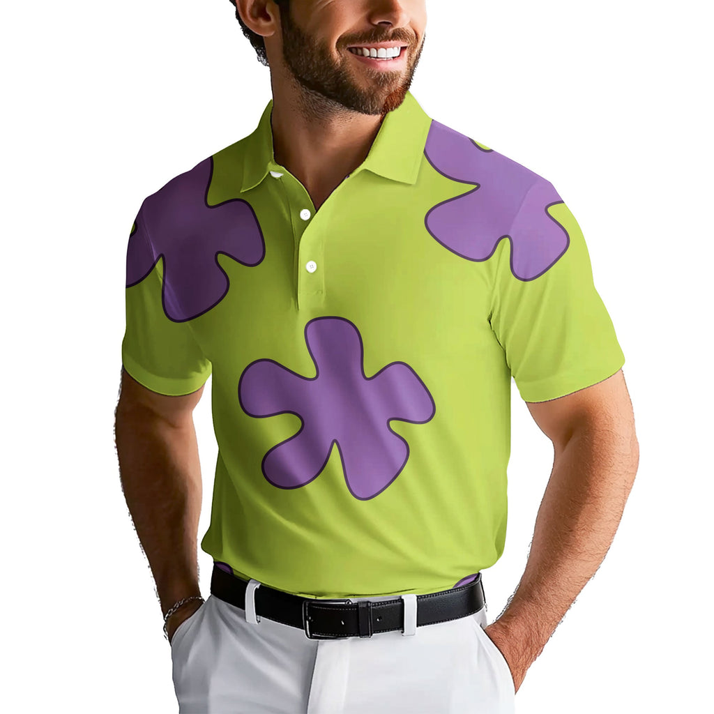 Summer Casual Patrick Star Cartoon - Golf Polo Shirt