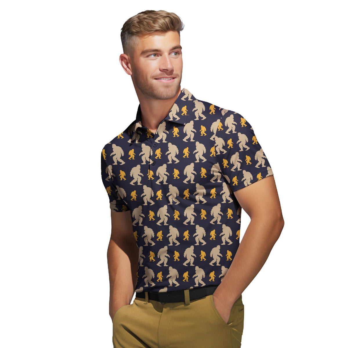Bigfoot Sasquatch - Funny Golf Polo