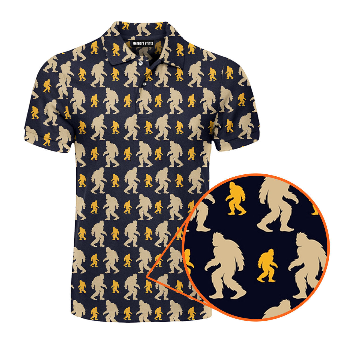 Bigfoot Sasquatch - Funny Golf Polo