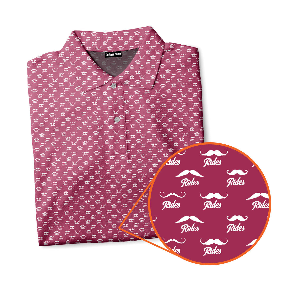 Mustache Rides Performance Flex Boxer Briefs - Funny Golf Polo Shirt