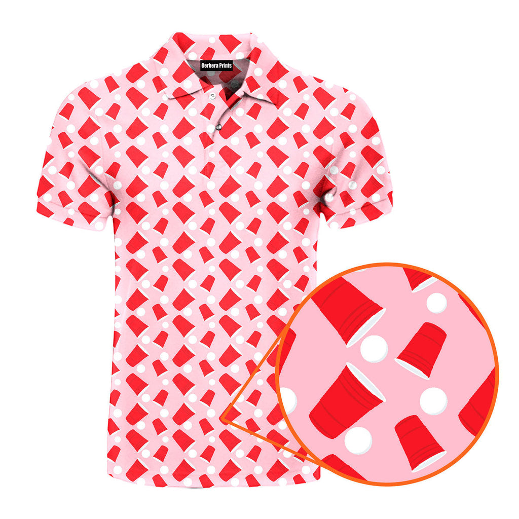 Drinkers Cup Red Solo Cup - Funny Golf Polo