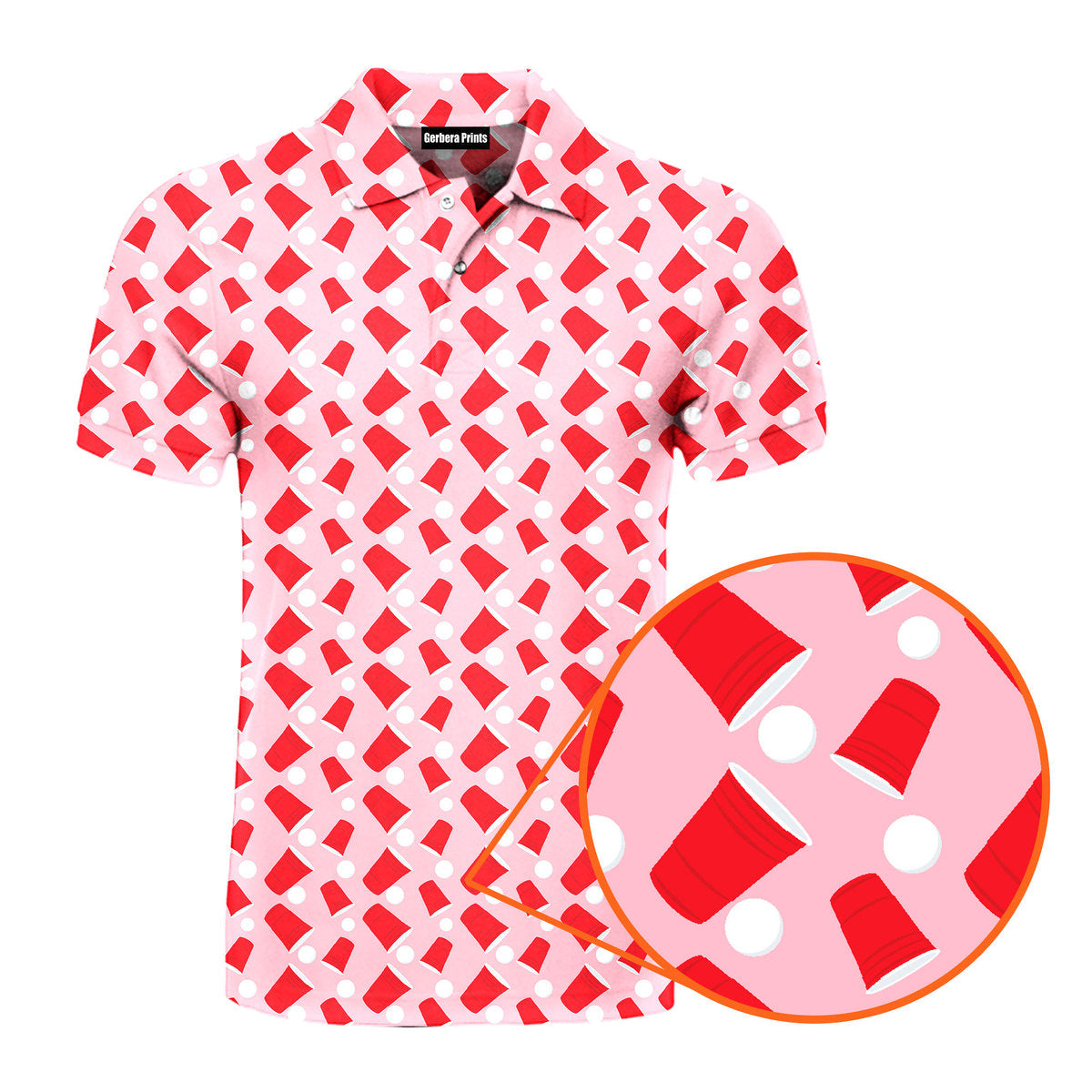 Drinkers Cup Red Solo Cup - Funny Golf Polo