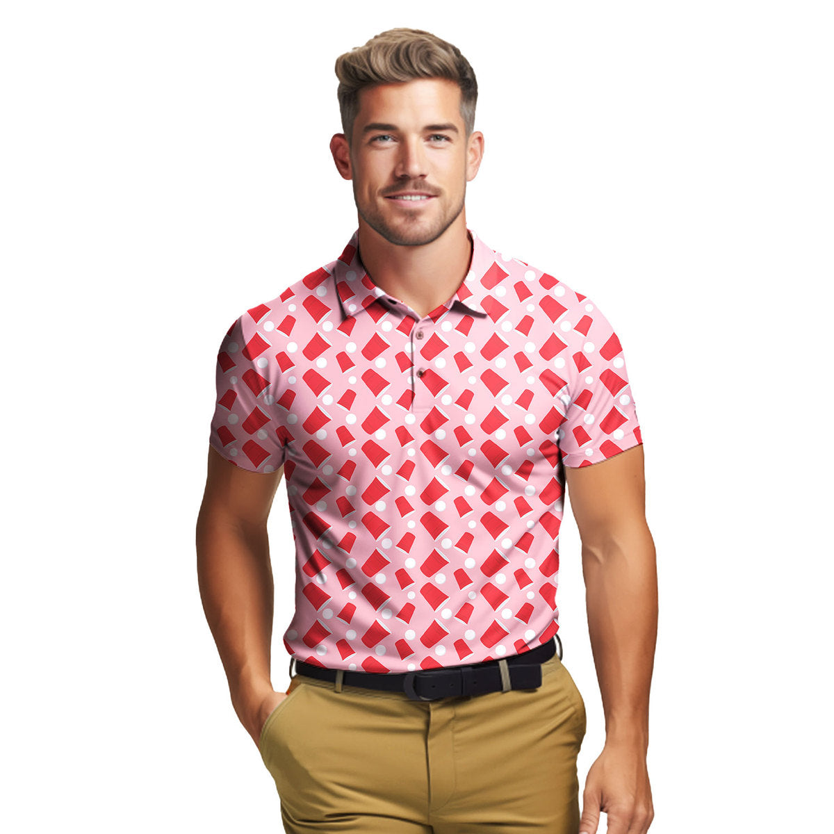 Drinkers Cup Red Solo Cup - Funny Golf Polo