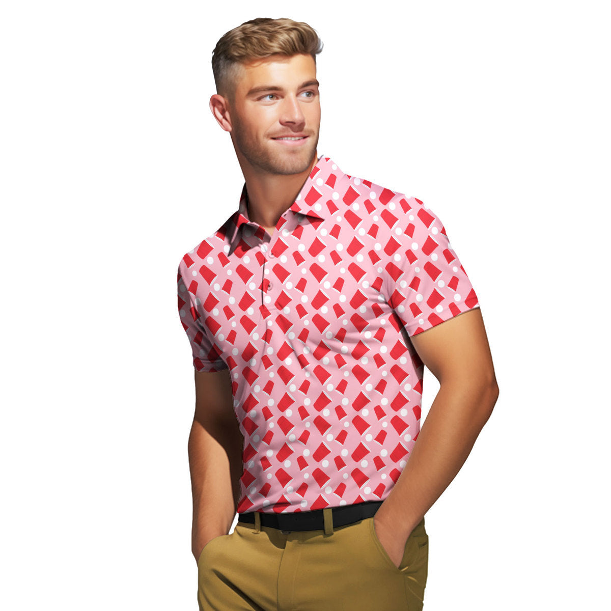 Drinkers Cup Red Solo Cup - Funny Golf Polo