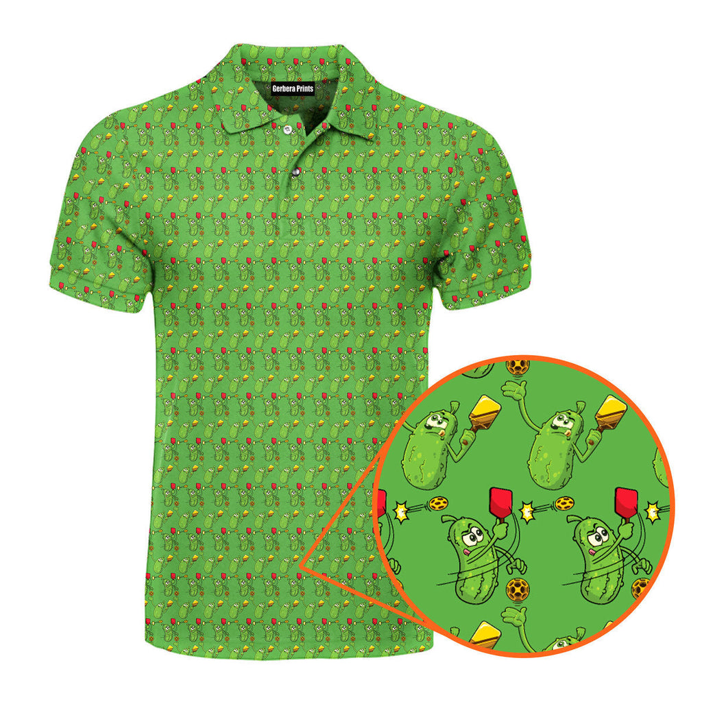 Picklesgreen Pickleball Big Dill Polo Shirt For Men