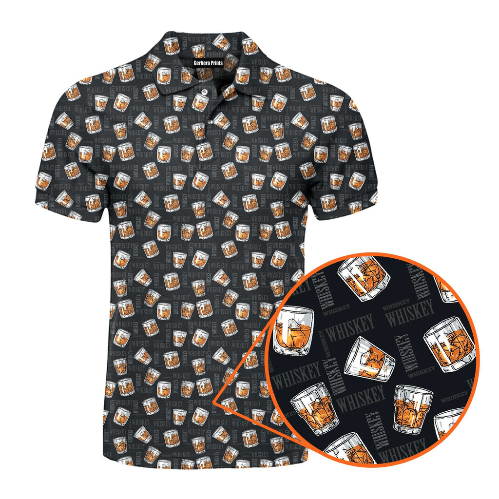 19th Hole Whiskey Glasses - Funny Golf Polo