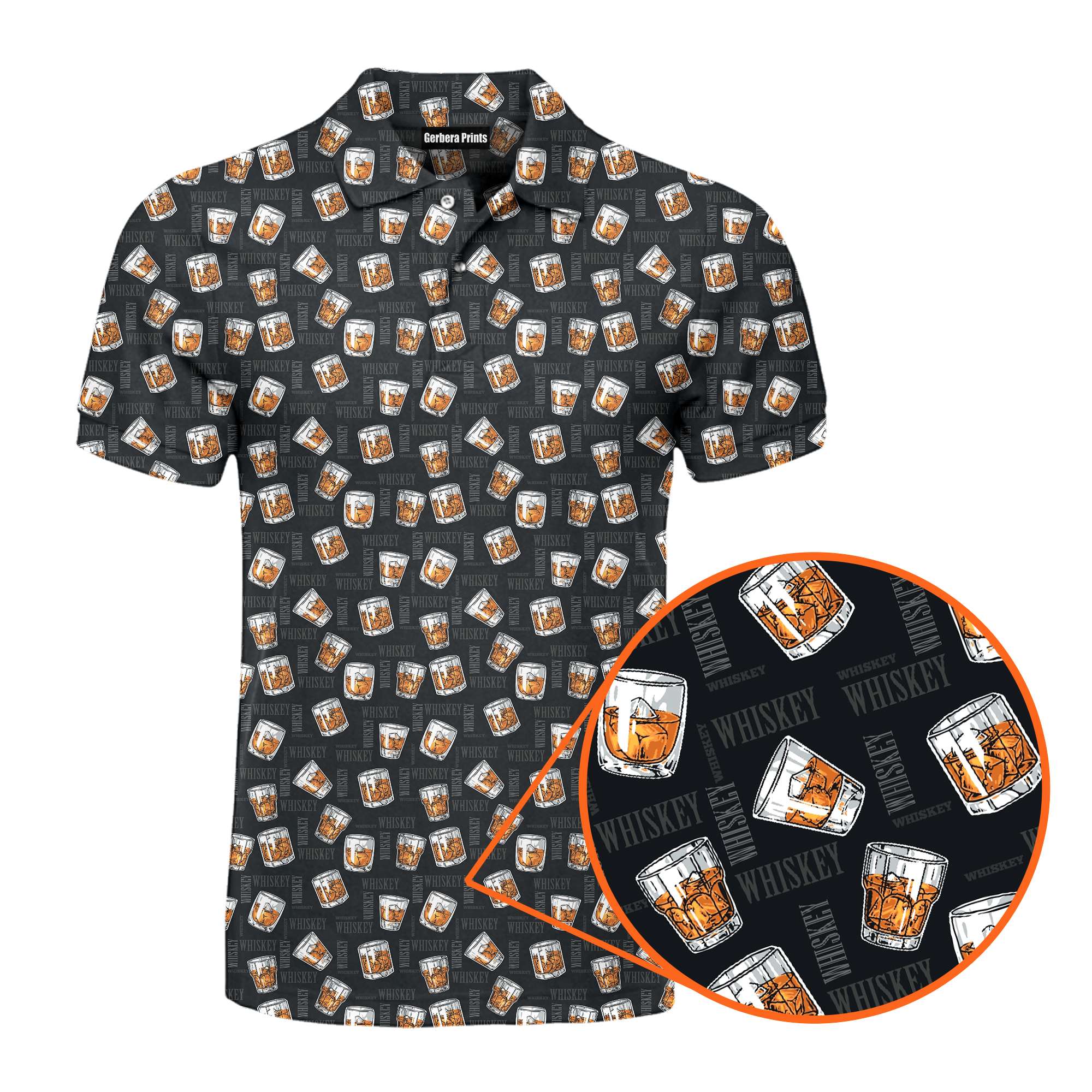 19th Hole Whiskey Glasses - Funny Golf Polo