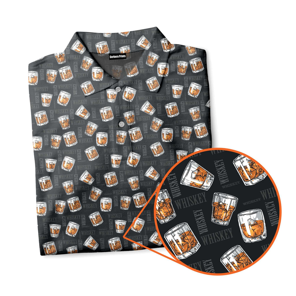 19th Hole Whiskey Glasses - Funny Golf Polo