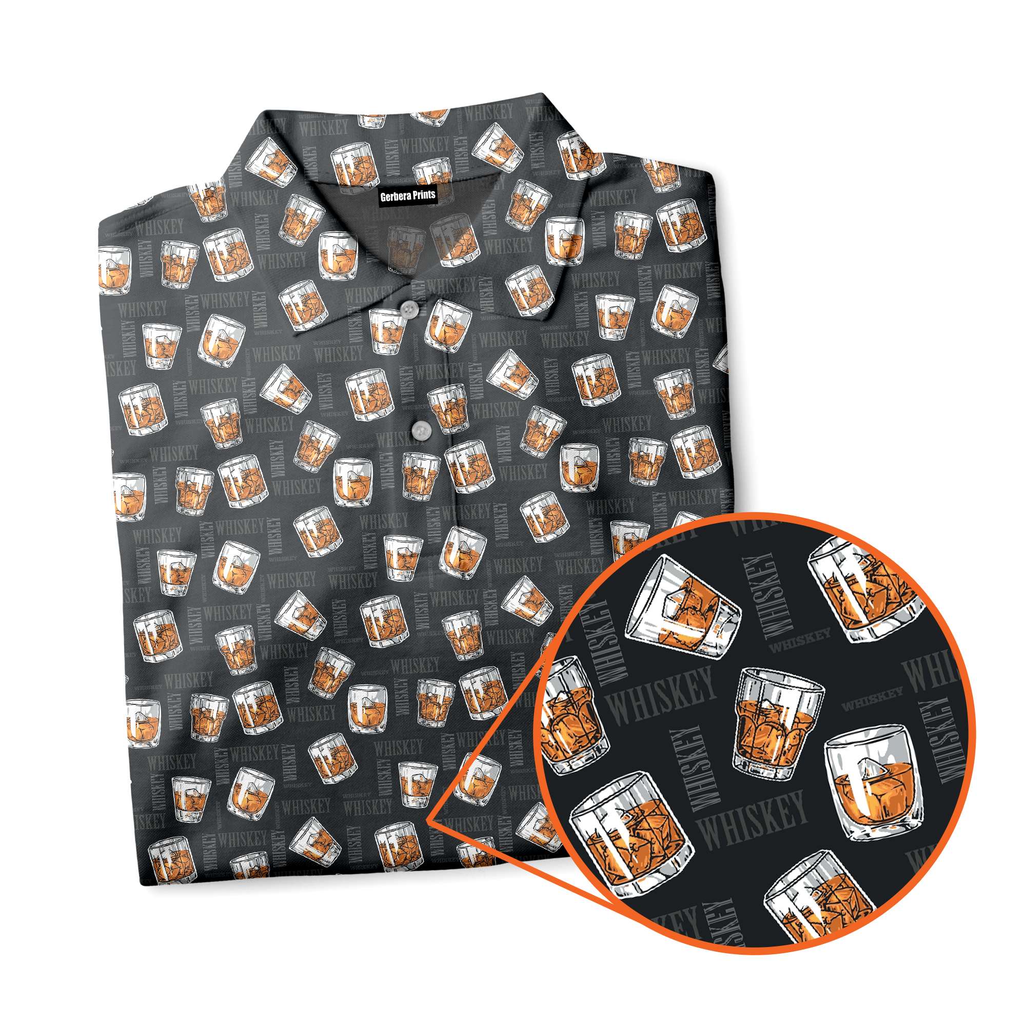 19th Hole Whiskey Glasses - Funny Golf Polo