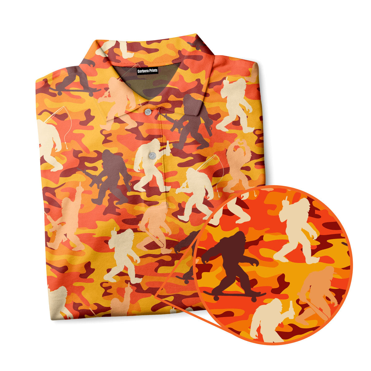 Camouflage Bigfoot - Golf Polo Shirt 