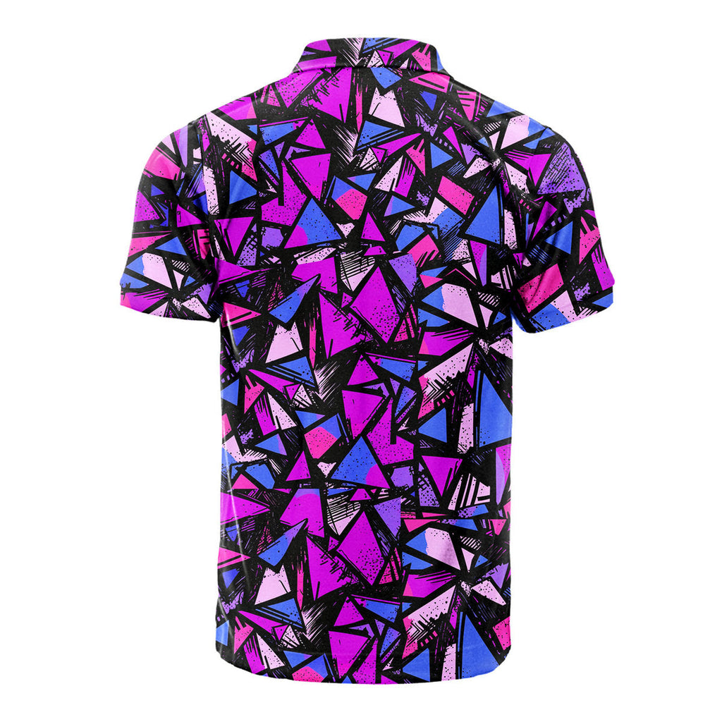 Abstract Pattern Geometric Shapes - Golf Polo Shirt