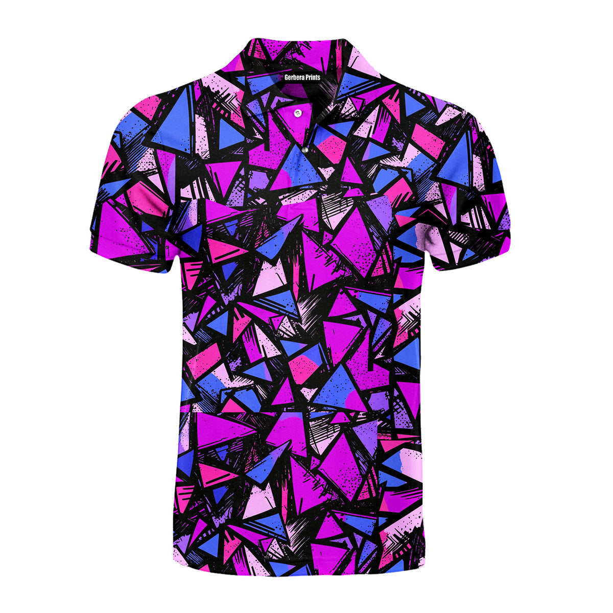 Abstract Pattern Geometric Shapes - Golf Polo Shirt
