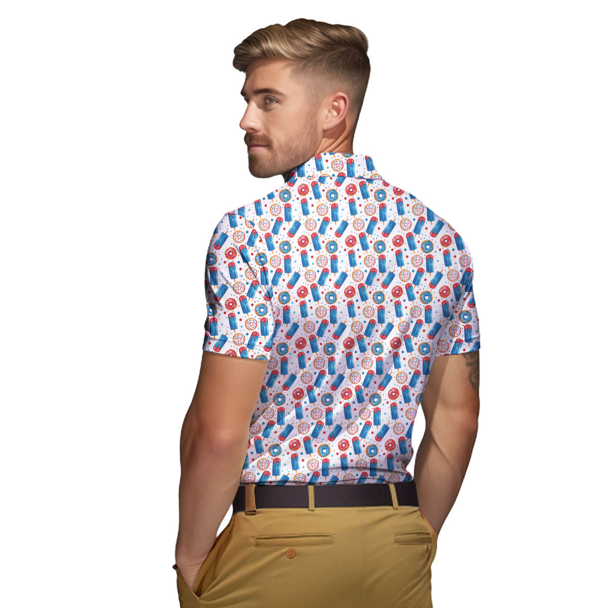 Patriotic Rocket Ice-Pop - Golf Polo Shirt