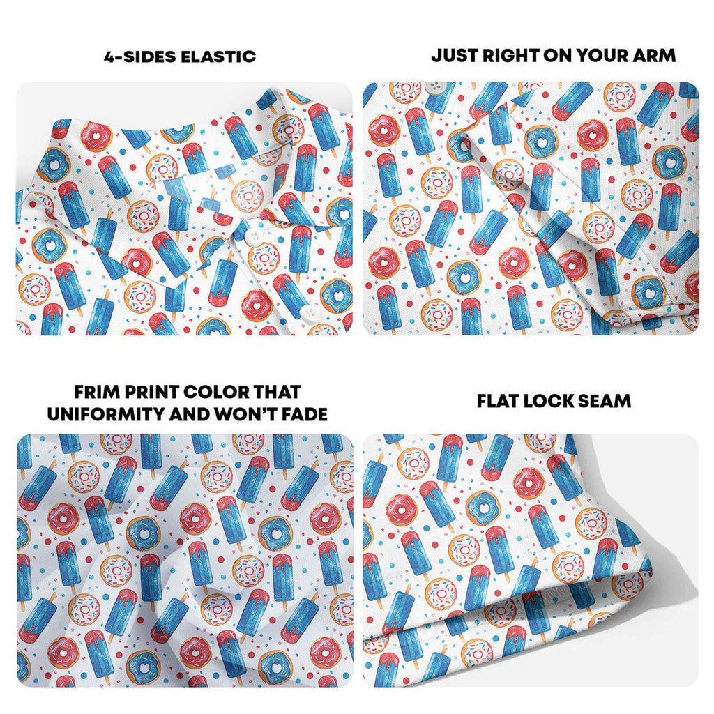 Patriotic Rocket Ice-Pop - Golf Polo Shirt