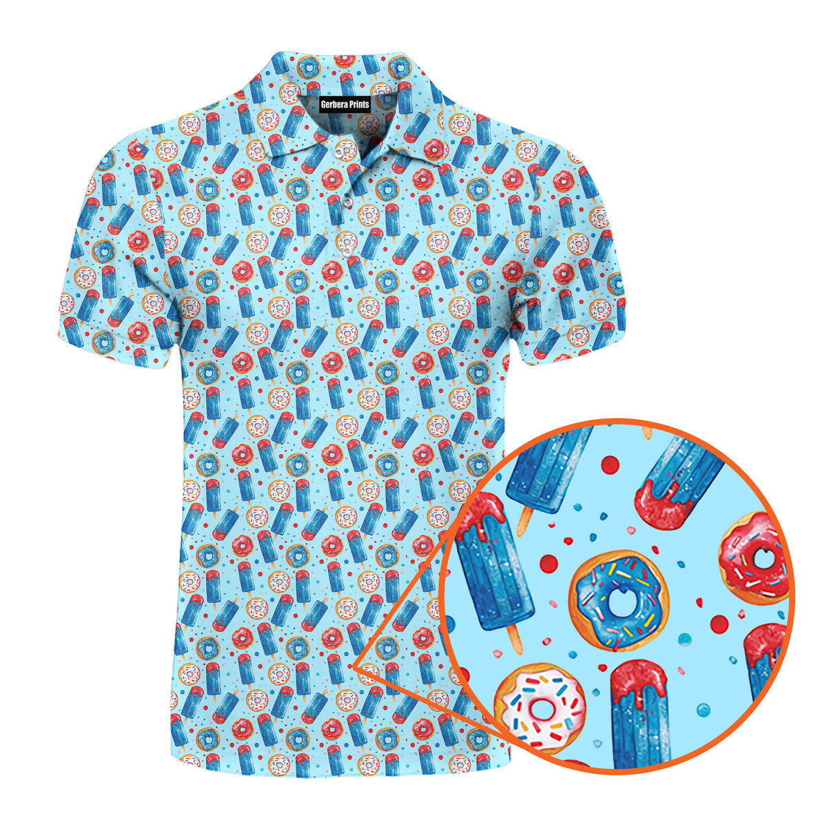 Patriotic Rocket Ice-Pop - Golf Polo Shirt