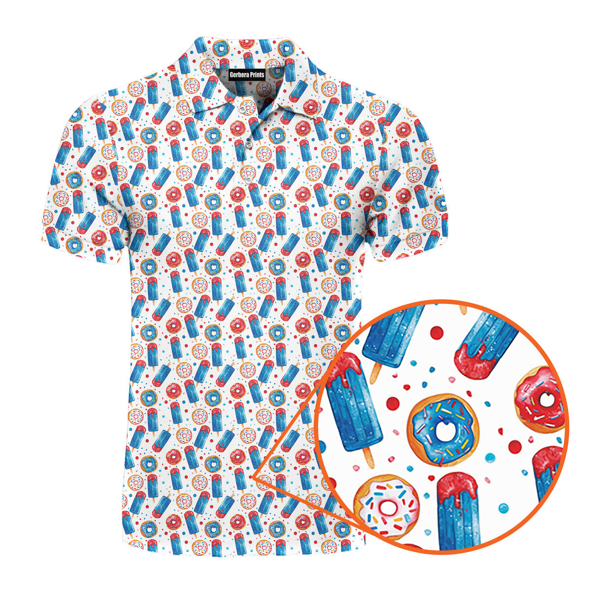 Patriotic Rocket Ice-Pop - Golf Polo Shirt