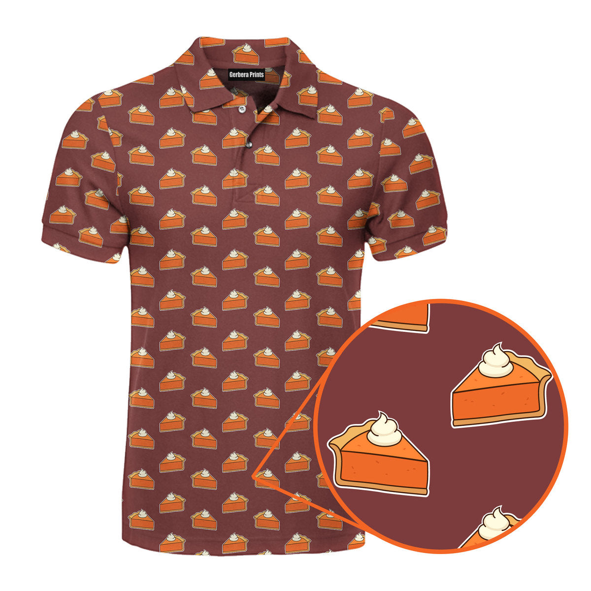 Thanksgiving Pumpkin Pie - Golf Polo Shirt