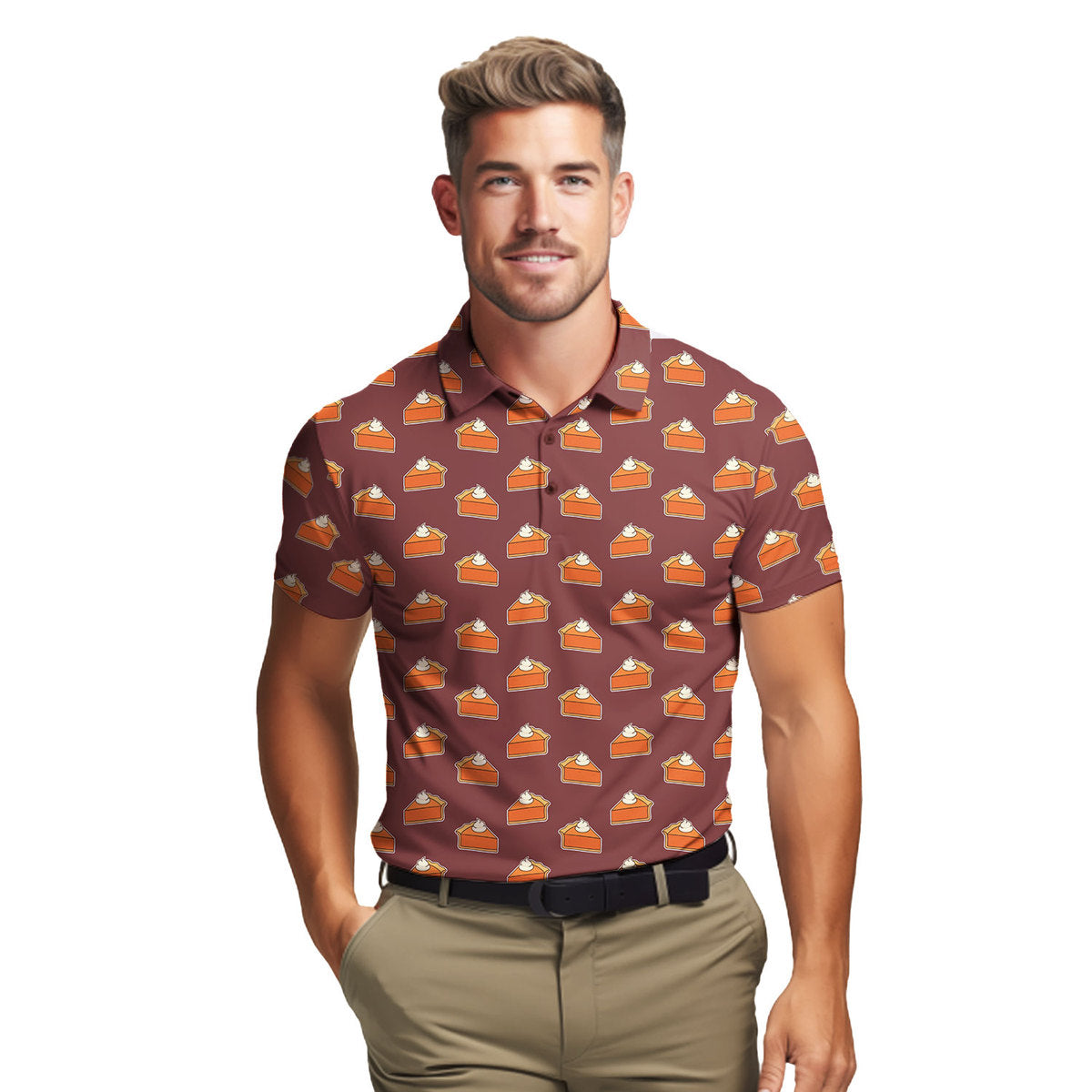 Thanksgiving Pumpkin Pie - Golf Polo Shirt