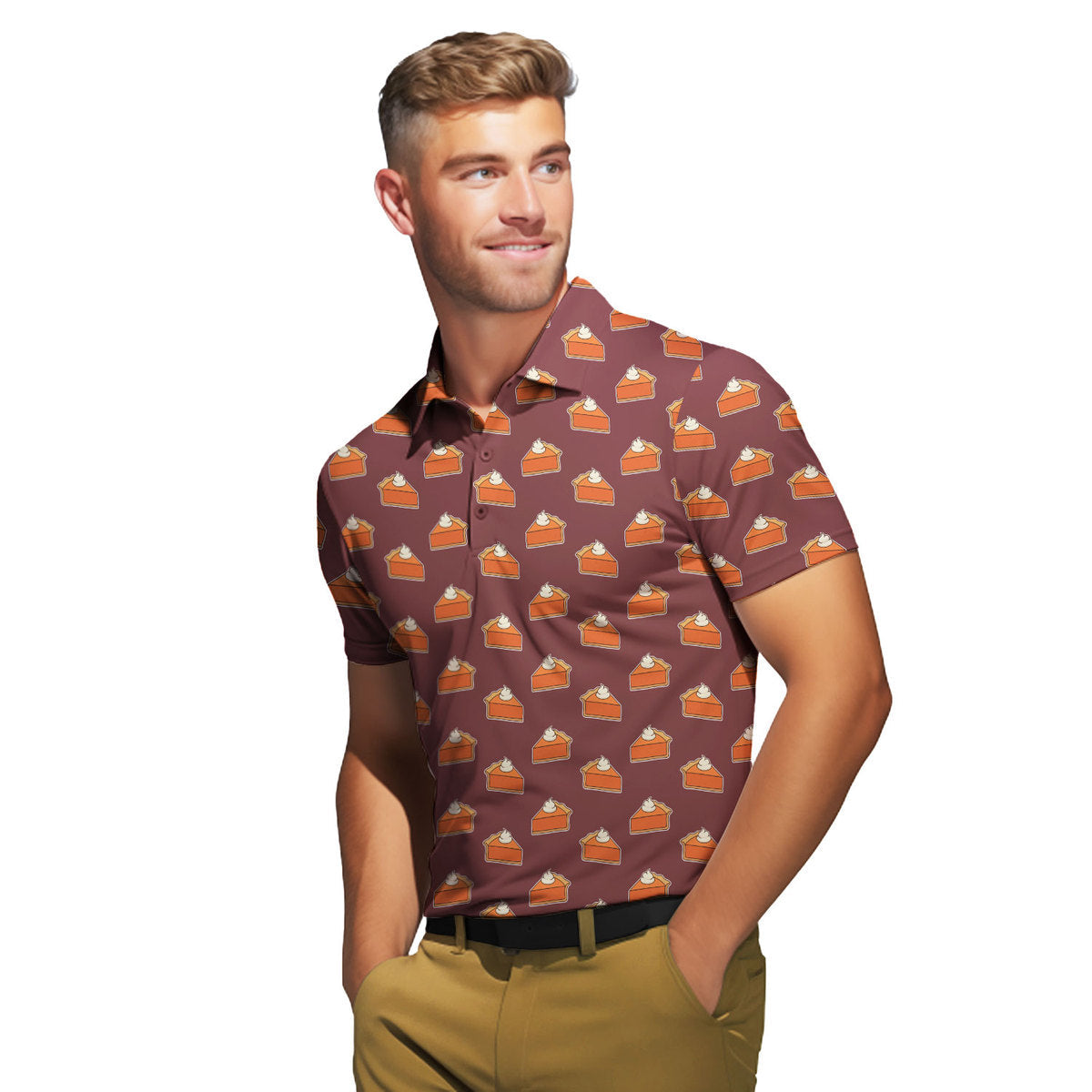 Thanksgiving Pumpkin Pie - Golf Polo Shirt