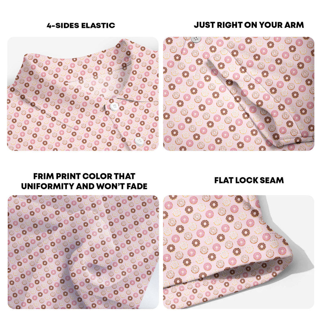 19th Hole Donut Give A Putt Players Gear - Golf Polo Shirt