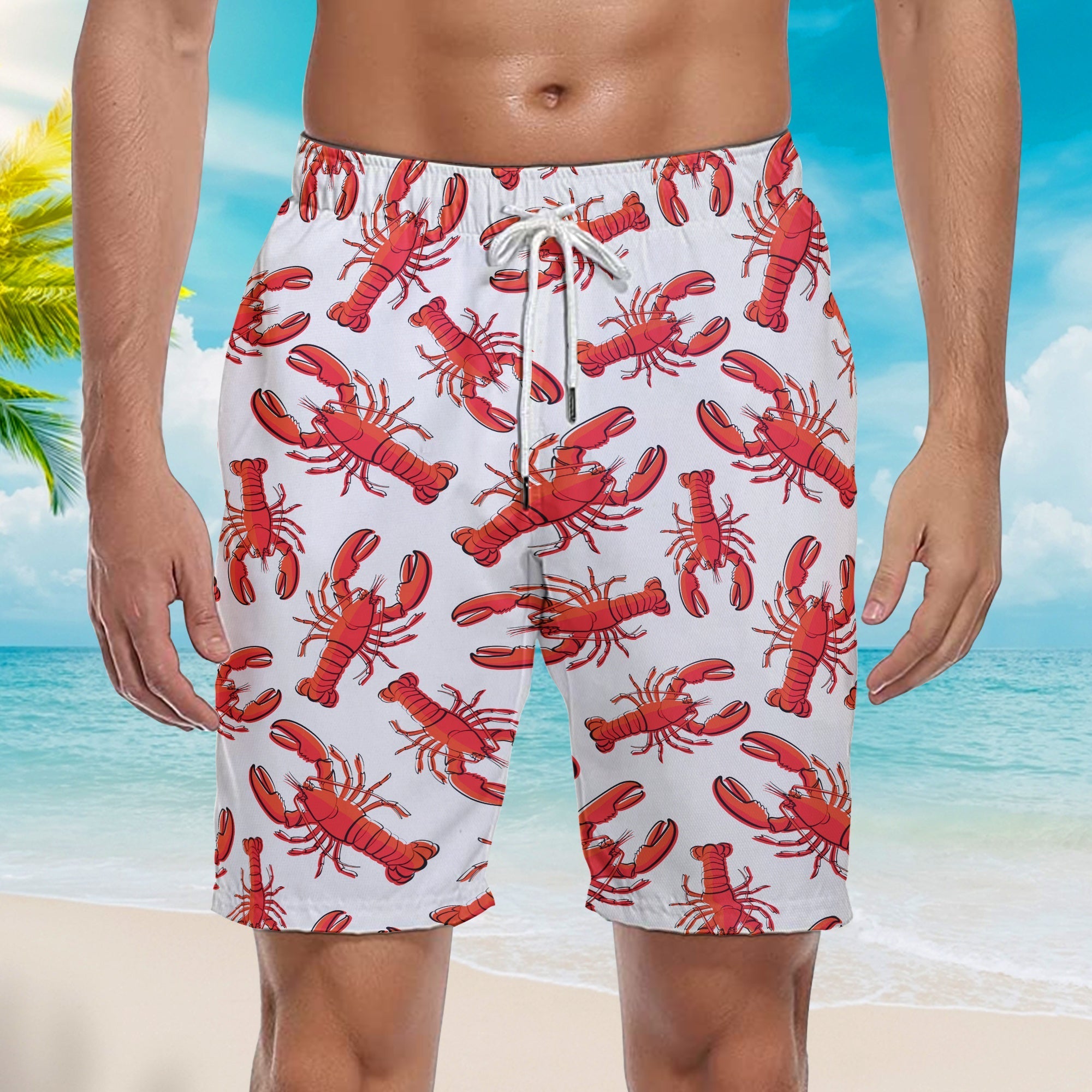 Life Is Better With Red Lobster Seafood Beach Shorts For Men