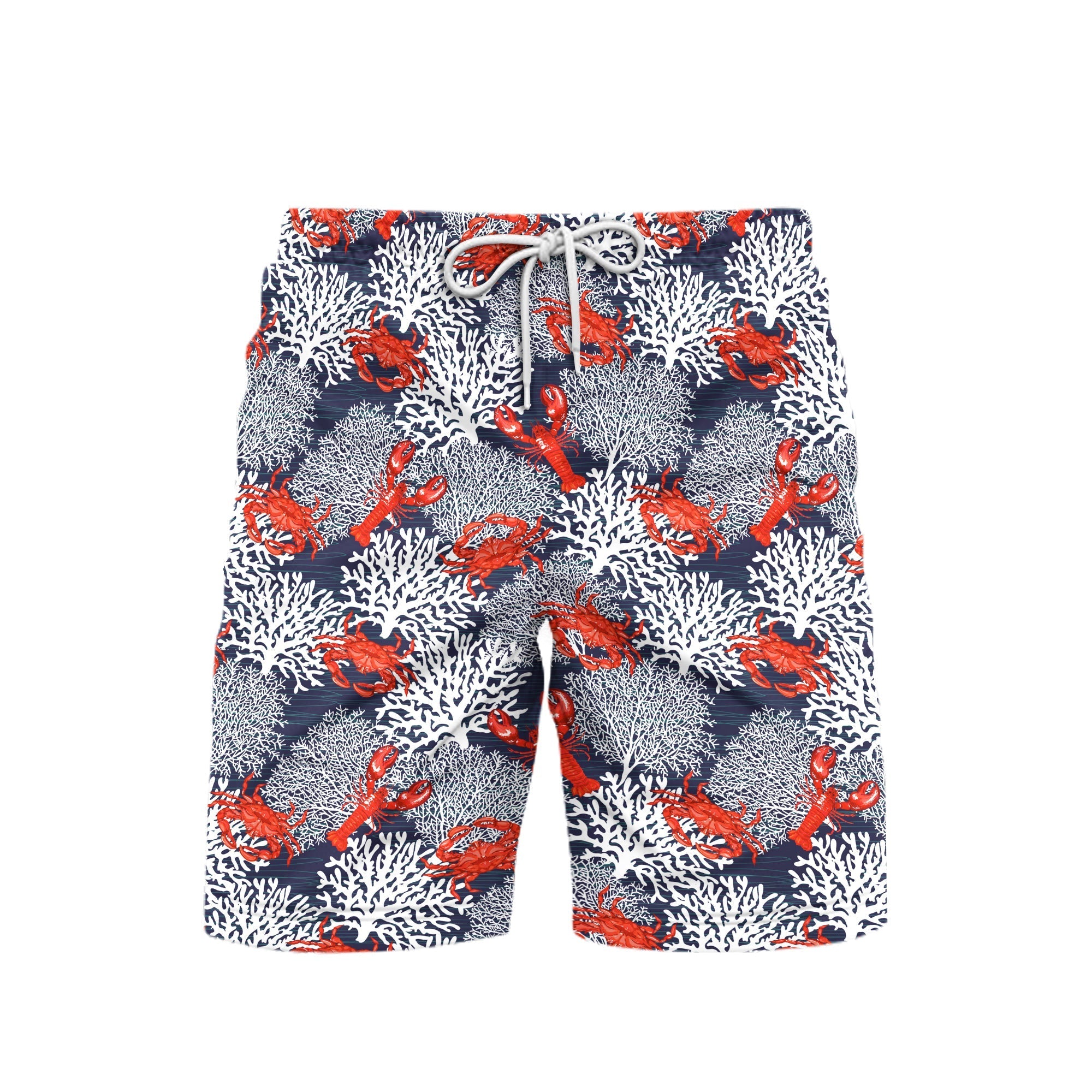 Funny Crabs And Lobsters Summer Beach Shorts For Men