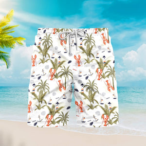 Tropical Lobster Aloha Beach Shorts For Men