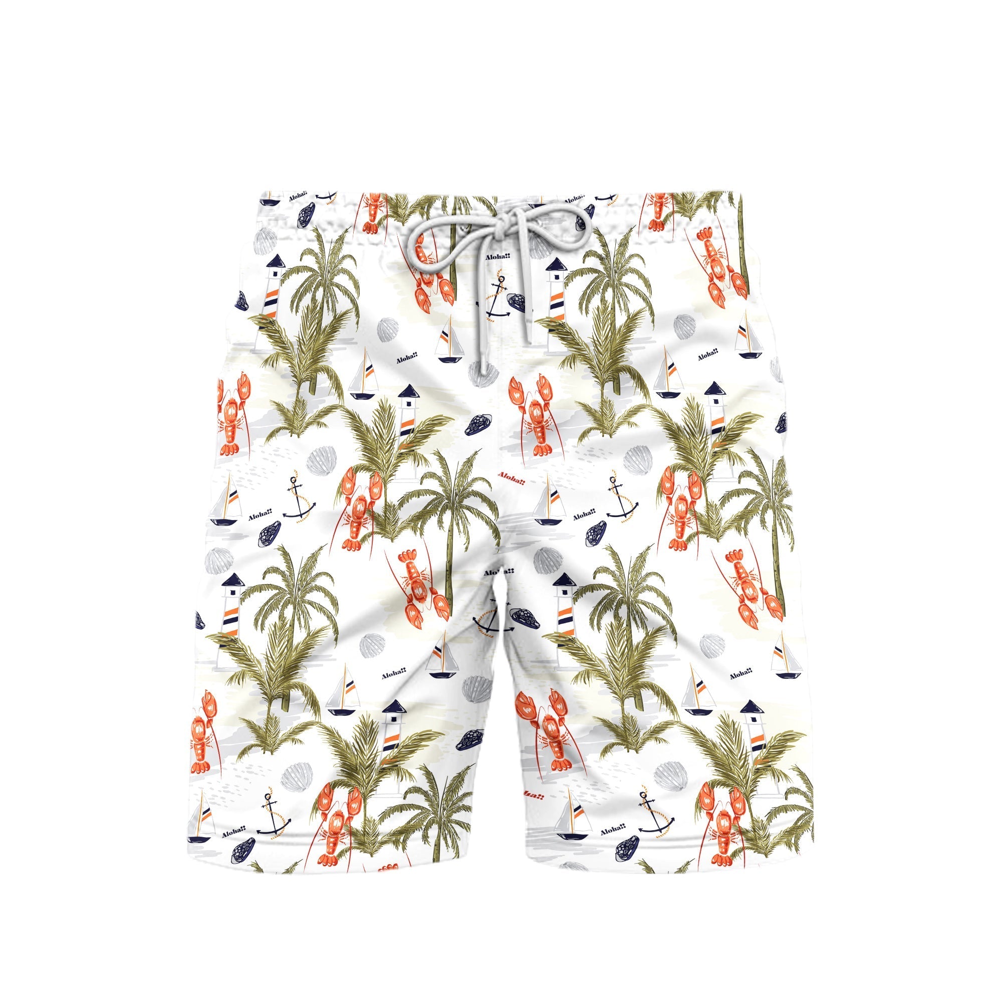 Tropical Lobster Aloha Beach Shorts For Men