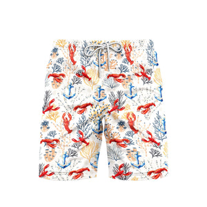 Lobster Anchor Seaweed Beach Shorts For Men