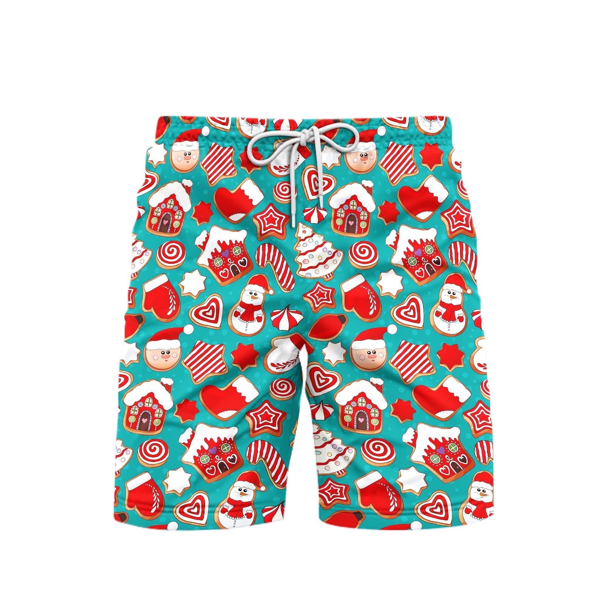 Gingerbread Cookies Christmas Sweets Beach Shorts For Men