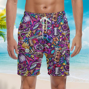 Music Everybody Needs A Little More Disco Beach Shorts For Men