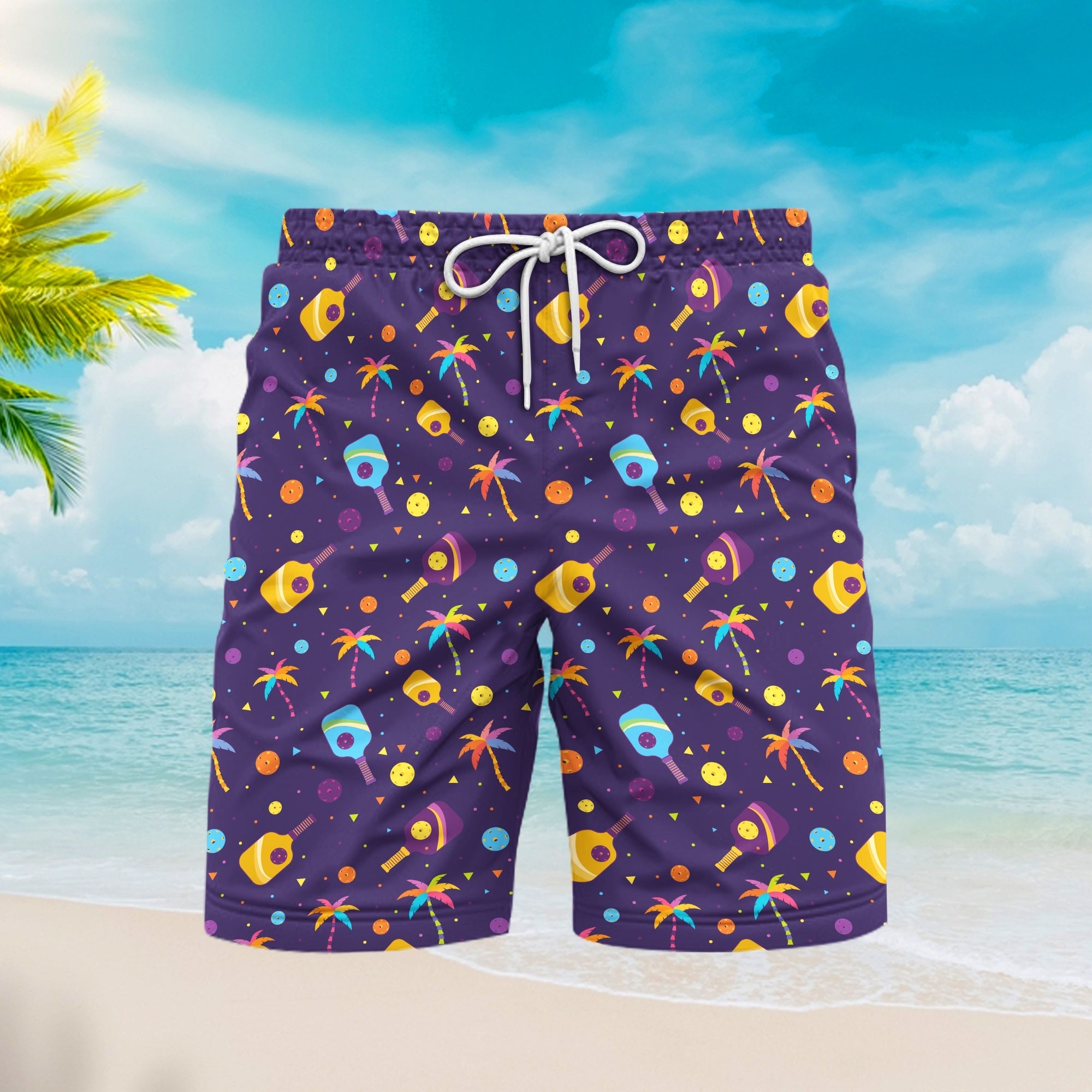 Pickleball Play Smarter Not Harder Beach Shorts For Men