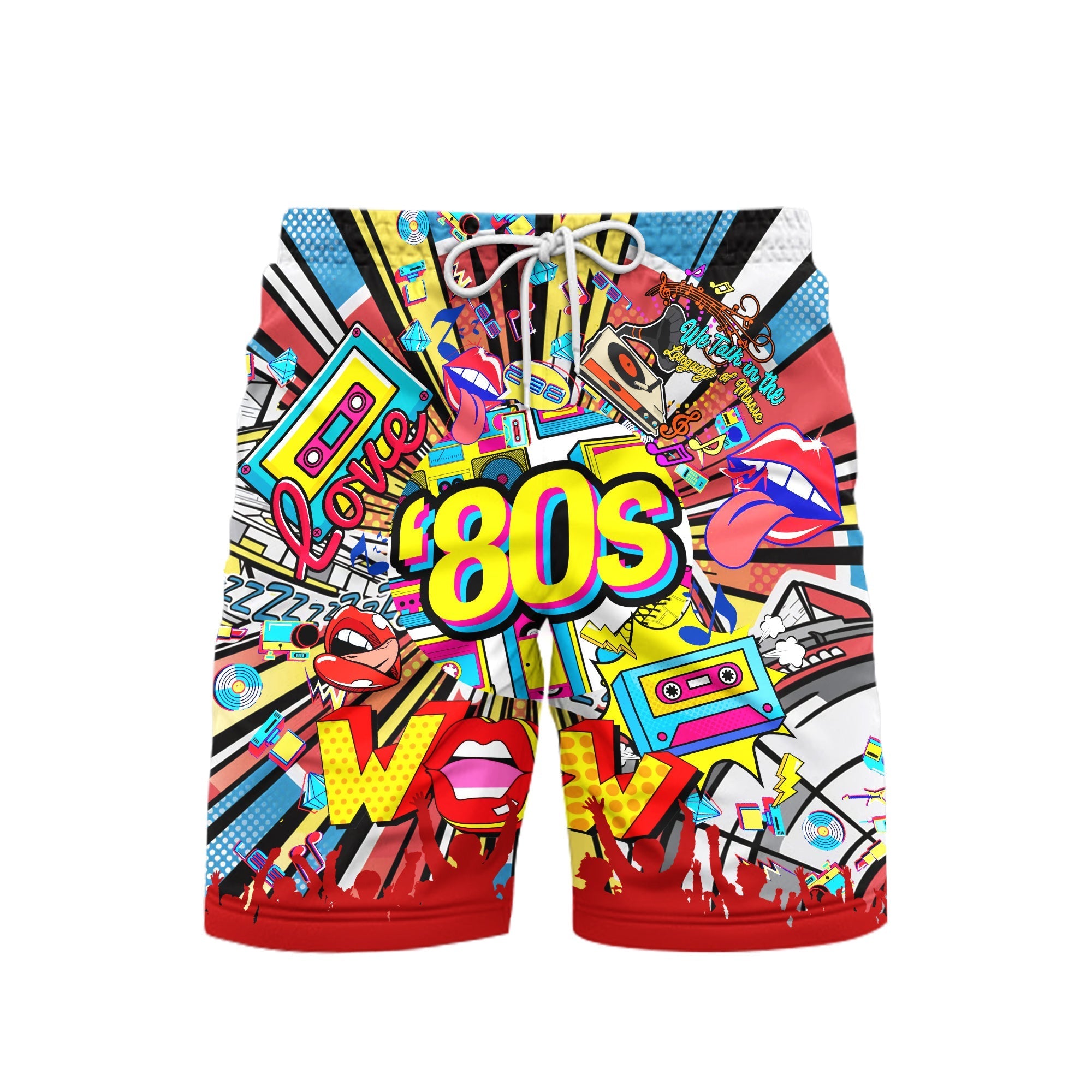 Life Is Better With 80s Music Party Beach Shorts For Men