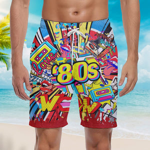 Life Is Better With 80s Music Party Beach Shorts For Men