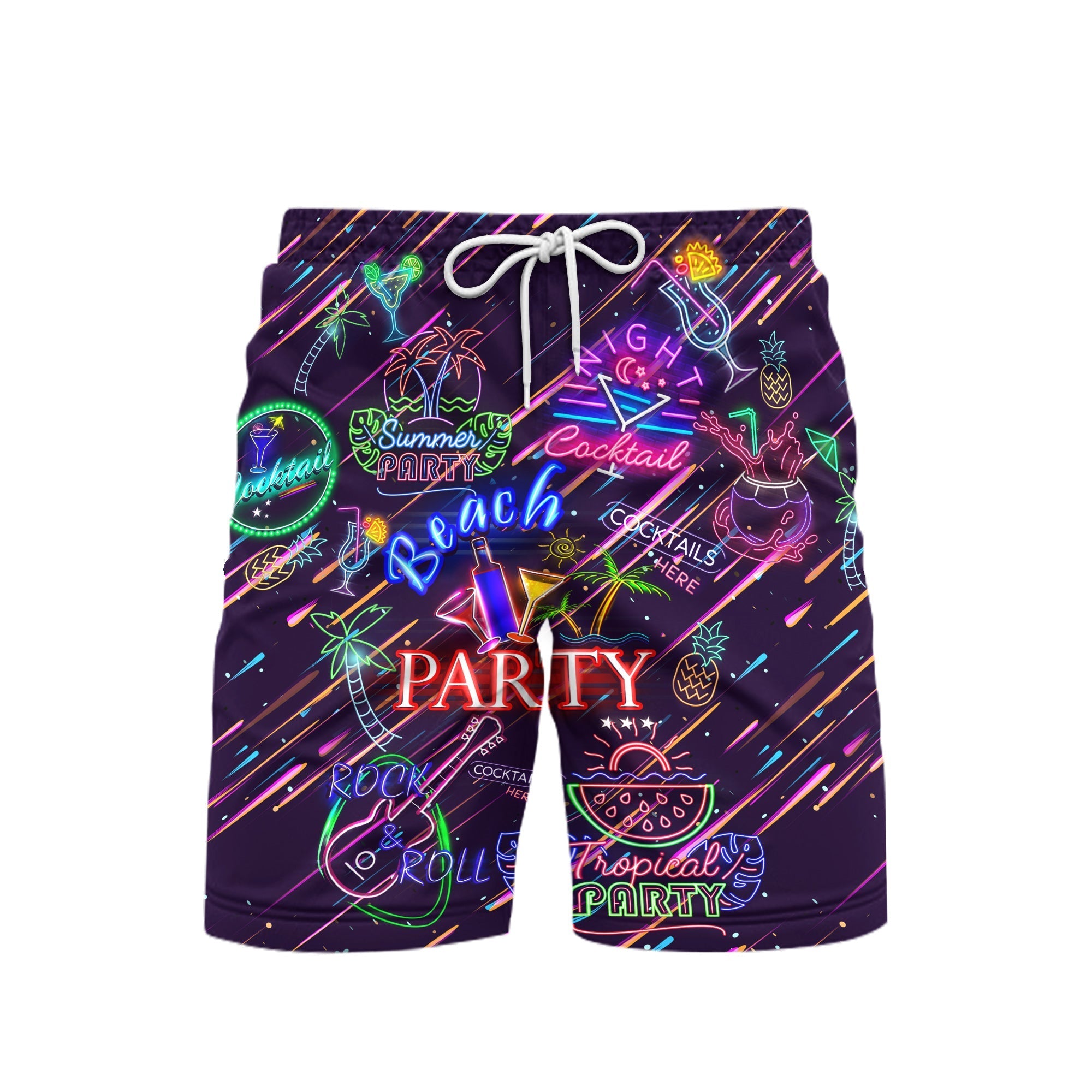 Lets Go To The Cocktail Beach Party Beach Shorts For Men