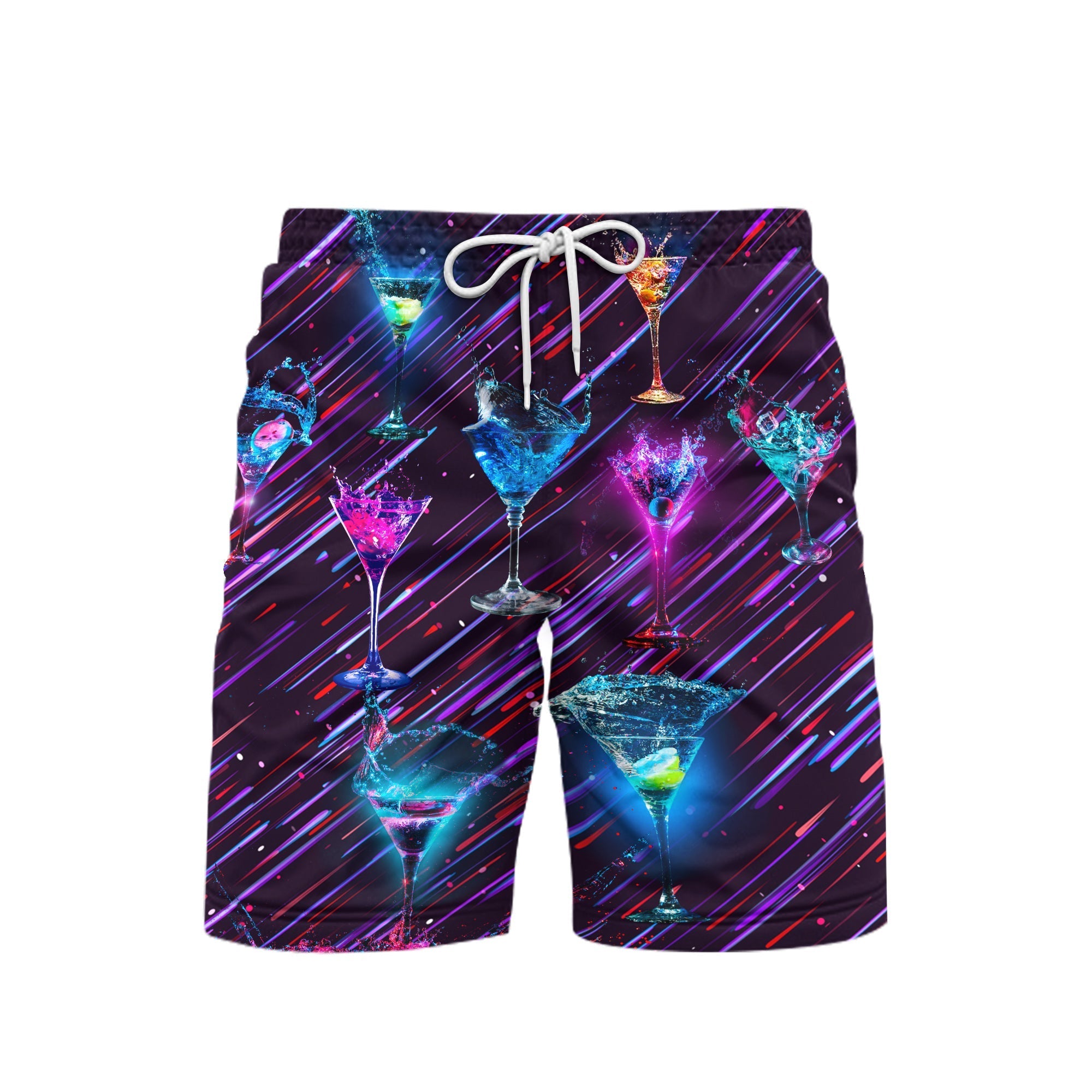 Splashing Cocktail Beach Shorts For Men