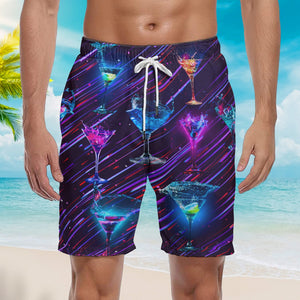 Splashing Cocktail Beach Shorts For Men
