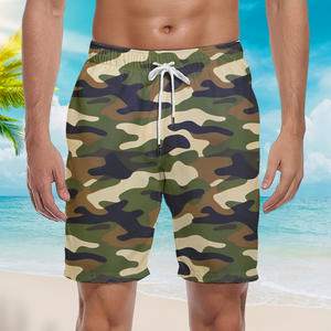 Hunting Camo Pattern Beach Shorts For Men