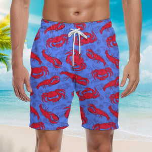 Funny Lobster And Crab Beach Shorts For Men