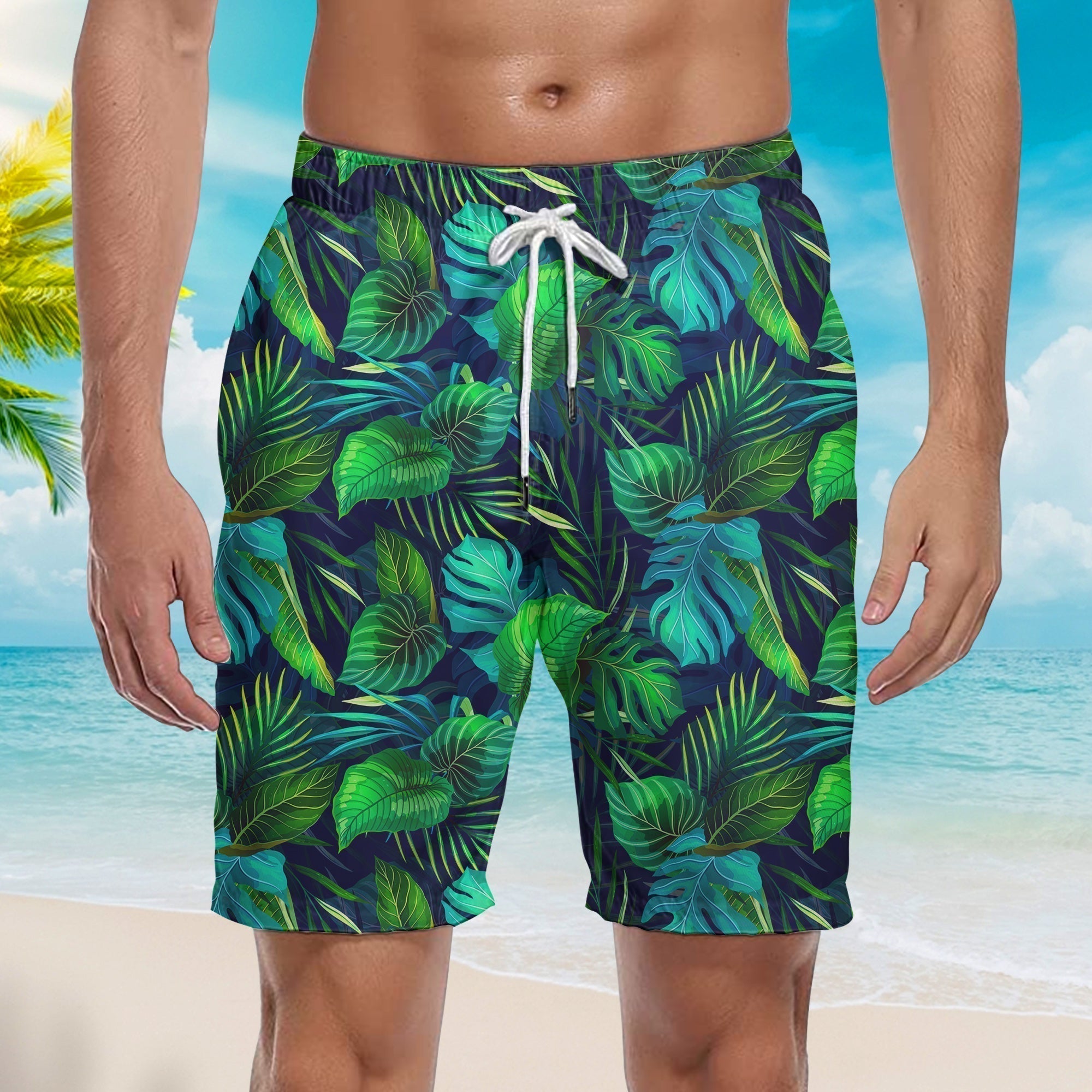 Sausages And Beer Big Set Of Barbeque Party Food Beach Shorts For Men